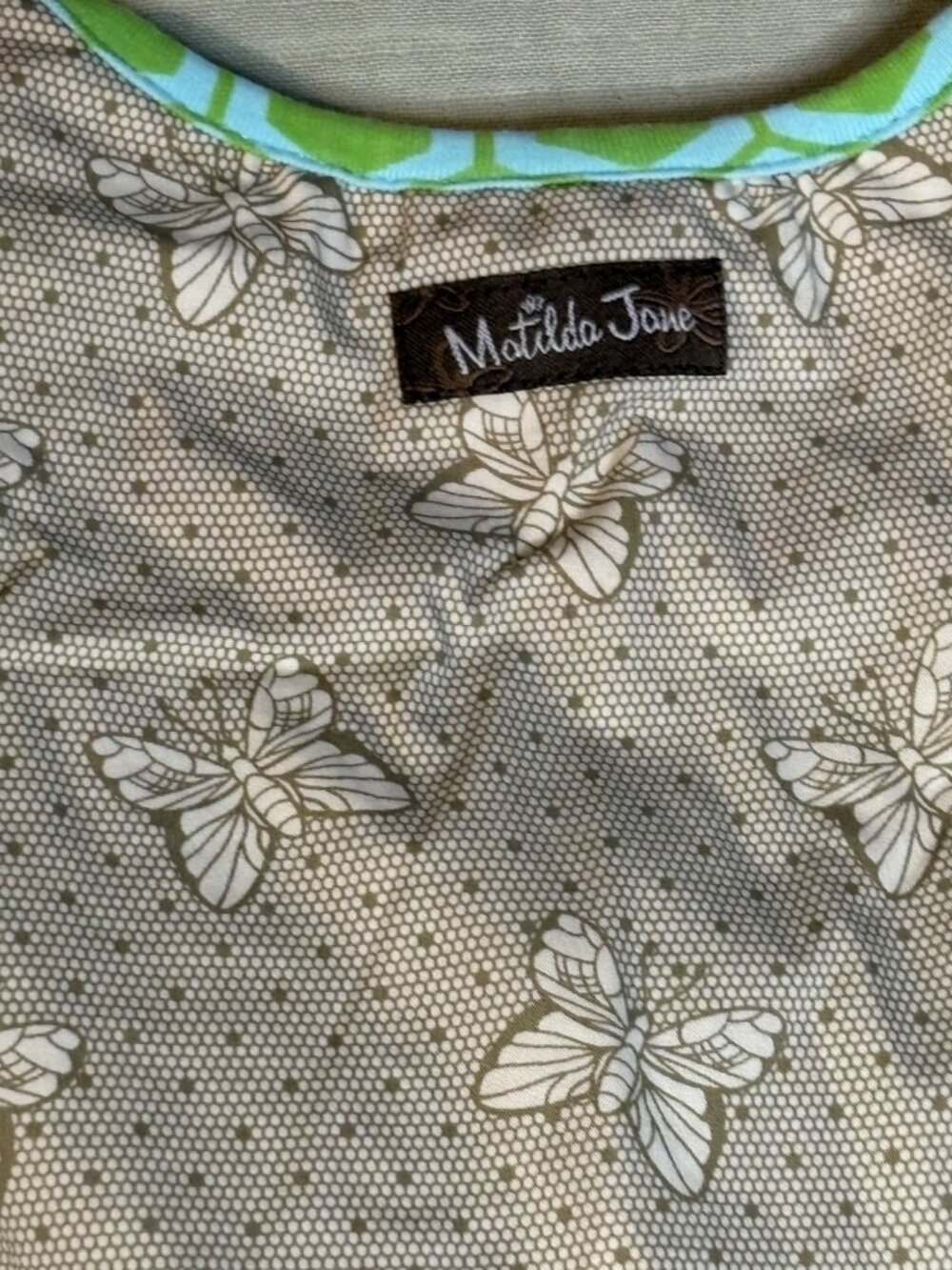 Matilda Jane Girls Size 4 Mixed Print Ruffle Dress Multicolor Floral & Butterfly - Picture 7 of 7